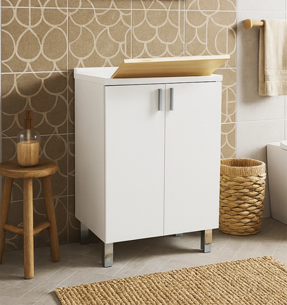 Lavatoio 60x50 bianco due ante e gocciolatoio