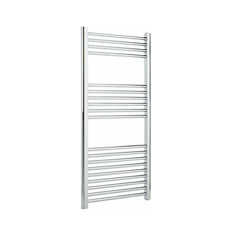 Lazzarini Bolzano scaldasalviette 803x500 dritto combinato in lucido e cromato accesa in soggiorno, fiamma visibile...