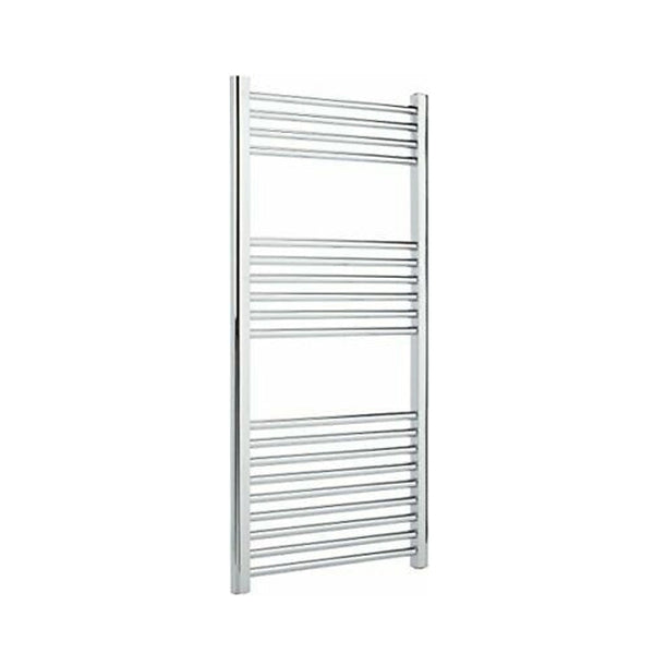 Lazzarini Bolzano scaldasalviette 803x500 dritto combinato in lucido e cromato accesa in soggiorno, fiamma visibile...