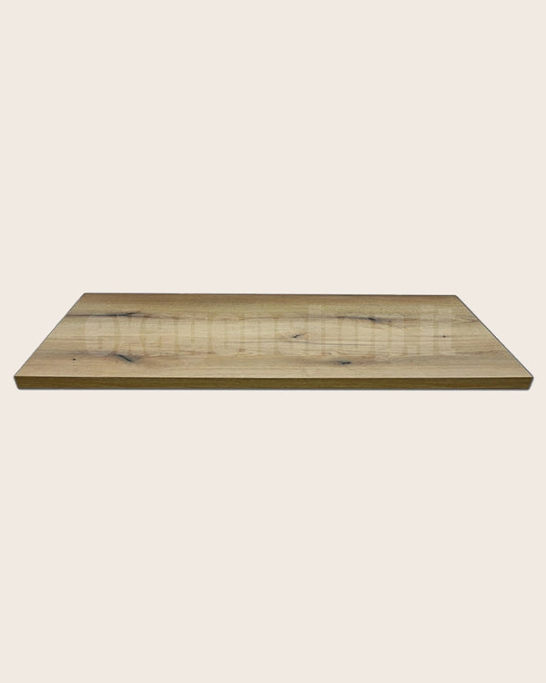 Mensola 60x46 per lavabo appoggio rovere effetto legno senza staffe