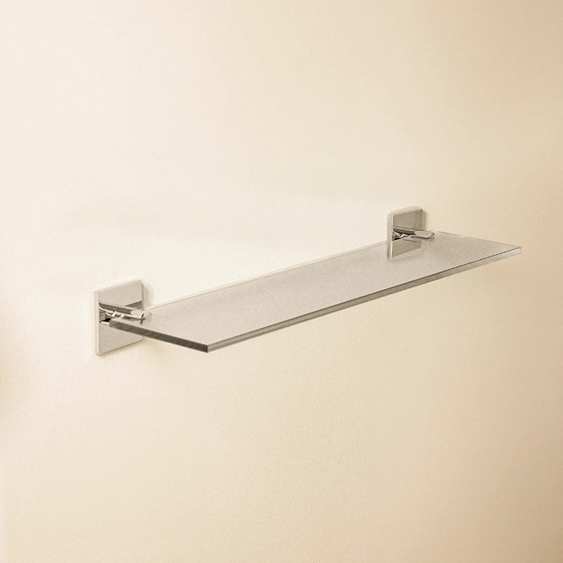 Cosmic Stick Mensola Bagno 40 cm con in Vetro cromo installato in bagno moderno con ante in vetro temperato - Industrias...