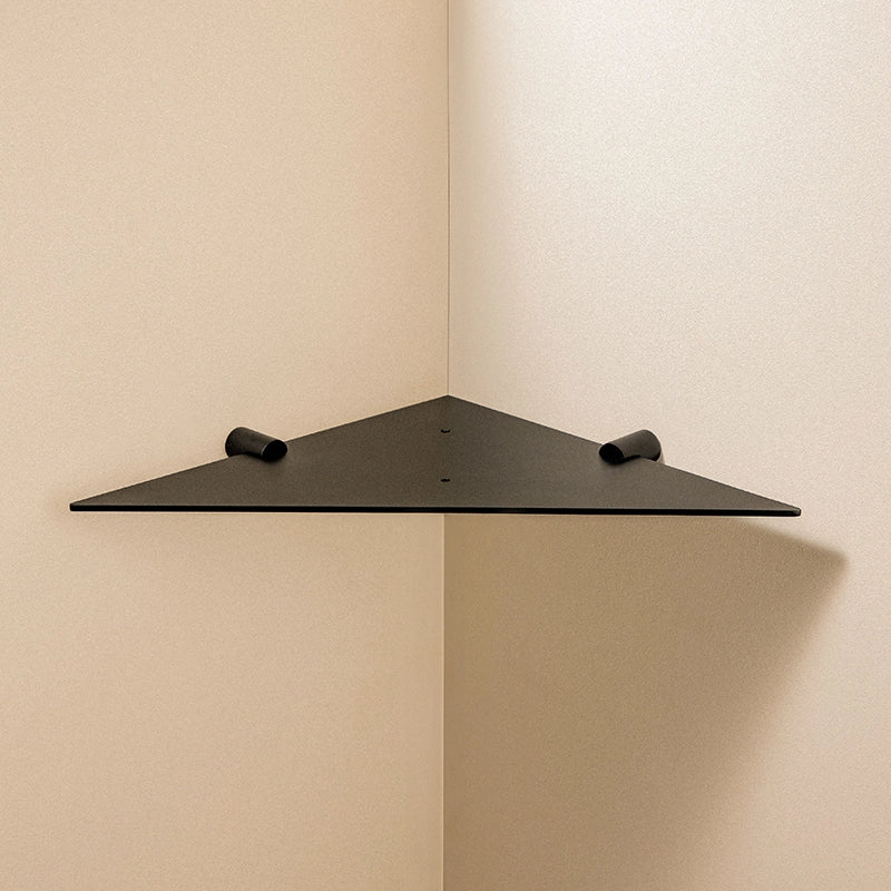 Mensola angolare per vasca doccia Inox Nero Satinato Cosmic installato in bagno moderno con ante in vetro temperato...