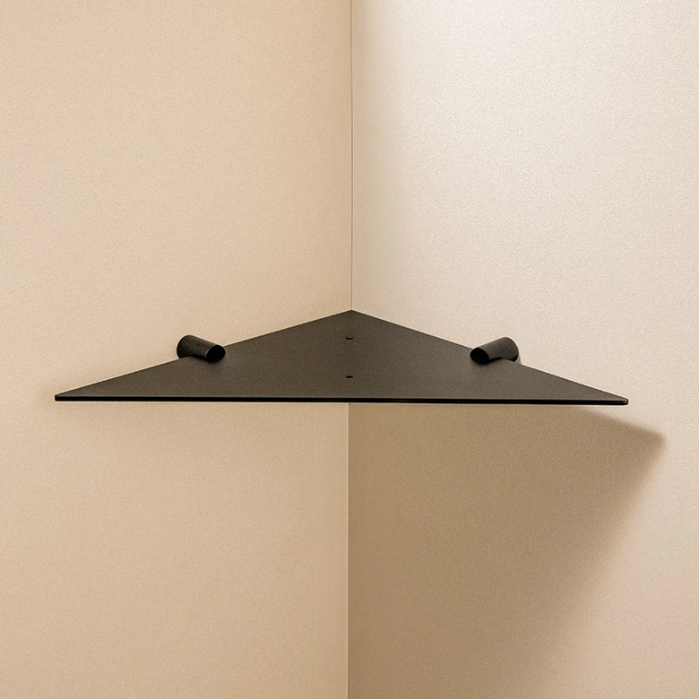 Mensola angolare per vasca doccia Inox Nero Satinato Cosmic installato in bagno moderno con ante in vetro temperato...
