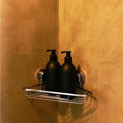 Mensola angolare vasca doccia in acciaio cromato Premium