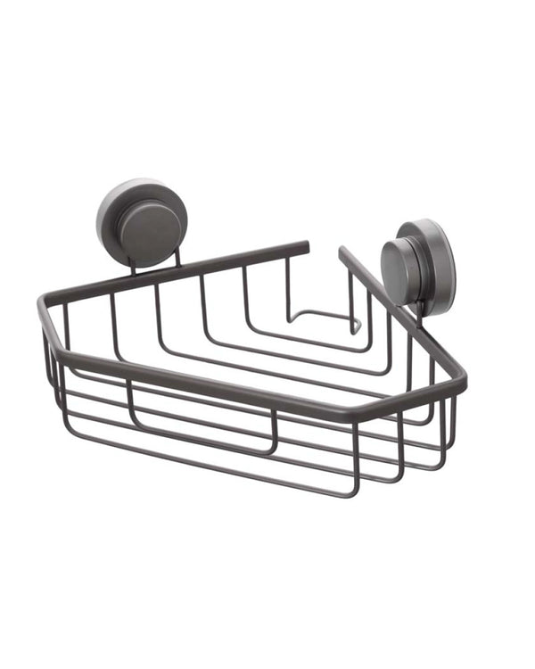 Mensola angolare vasca doccia in alluminio grigio metallico Alu system