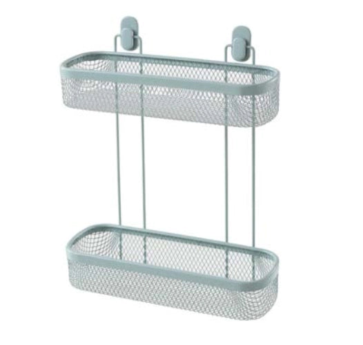 Mensola doccia 2 ripiani verde acqua Taki