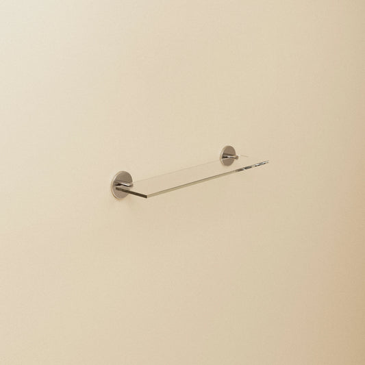 Mensola bagno 40 cm In Vetro Cromo Cosmic Duo Round 2620144