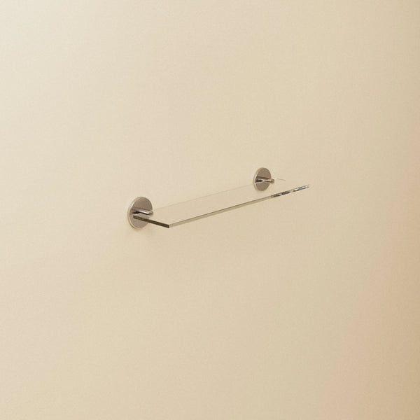 Mensola bagno 40 cm In Vetro Cromo Cosmic Duo Round 2620144