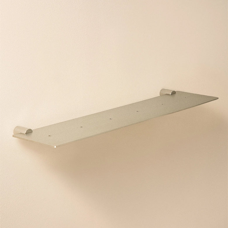 Mensola bagno 40 cm in inox Satinato Logic Cosmic in opaco installato in bagno moderno con ante in vetro temperato...