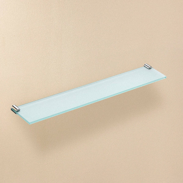 Mensola bagno 57,5 cm in vetro con supporti inox Satinato Logic 2260345 Cosmic