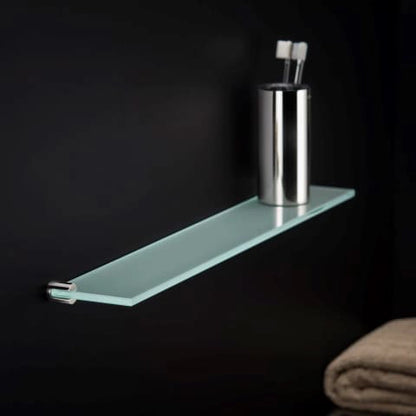 Mensola bagno 57,5 cm in vetro con supporti inox Satinato Logic 2260345 Cosmic