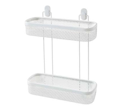 Mensola doccia 2 ripiani bianco Taki