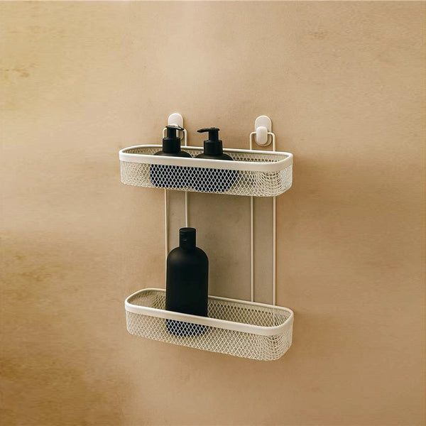 Mensola doccia 2 ripiani bianco Taki