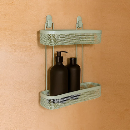 Mensola doccia 2 ripiani verde acqua Taki