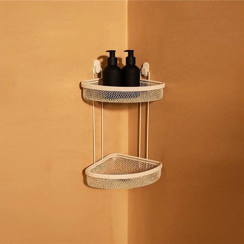 Mensola doccia angolare 2 ripiani bianco Taki