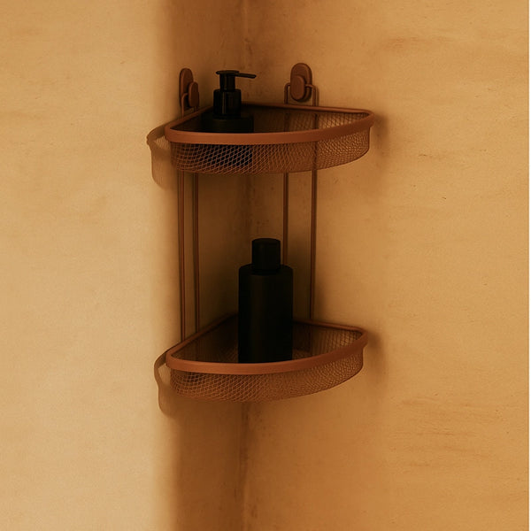 Mensola doccia angolare 2 ripiani mocha Taki