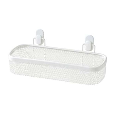 Mensola doccia vasca 1 ripiano bianco Taki in bagno completo, vista d'insieme dell'ambiente - Exagonshop
