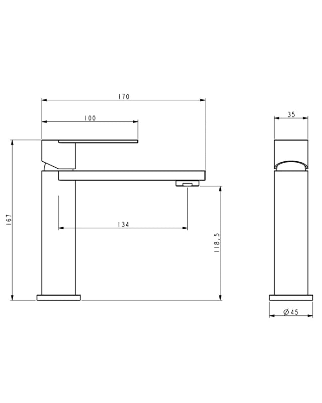 Miscelatore Lavabo in acciaio inox