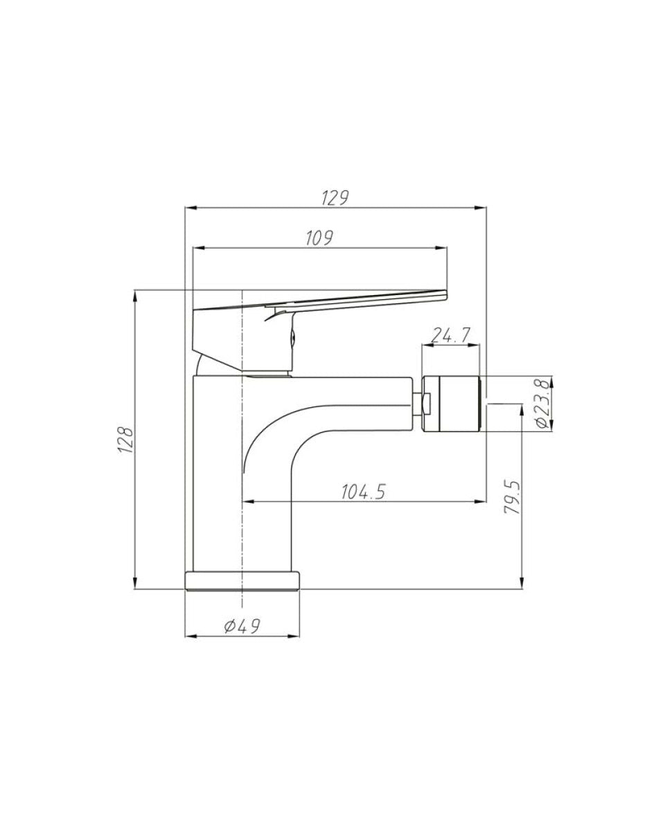 Miscelatore bidet con piletta click clack cromo Eden, componenti inclusi smontati: corpo incasso, placca e rosone...