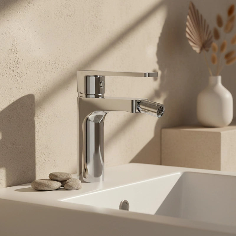 Miscelatore bidet monocomando in ottone cromato Bridge
