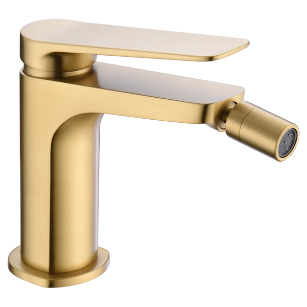 Miscelatore bidet senza scarico in ottone oro spazzolato Momo