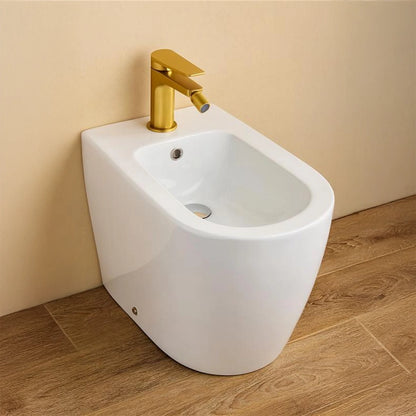 Miscelatore bidet senza scarico in ottone oro spazzolato Momo