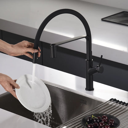 Miscelatore cucina flessibile Imola nero opaco