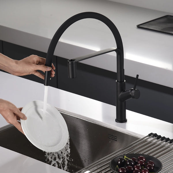 Miscelatore cucina flessibile Imola nero opaco