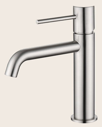 Miscelatore lavabo Memo in nichel spazzolato