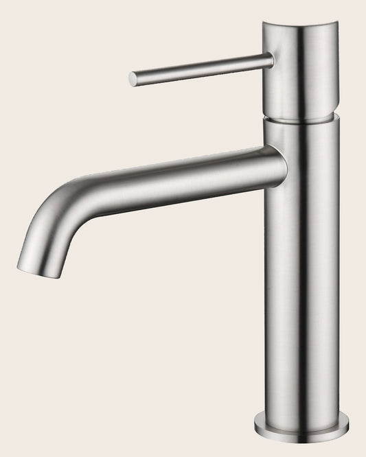 Miscelatore lavabo Memo in nichel spazzolato