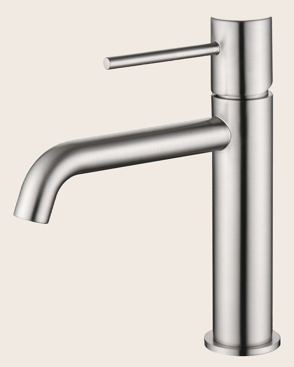 Miscelatore lavabo Memo in nichel spazzolato