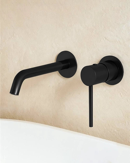 Miscelatore lavabo incasso a muro nero opaco Memo