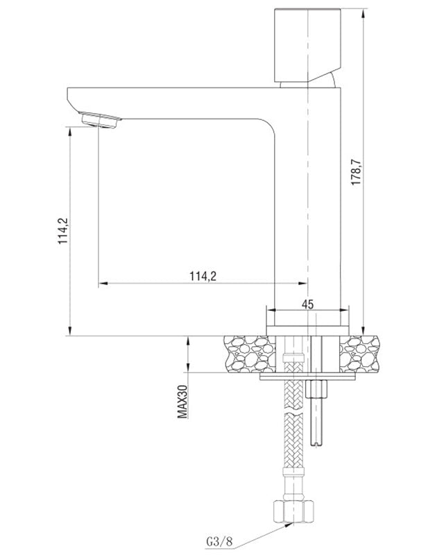 Miscelatore lavabo monocomando cromo Lotus