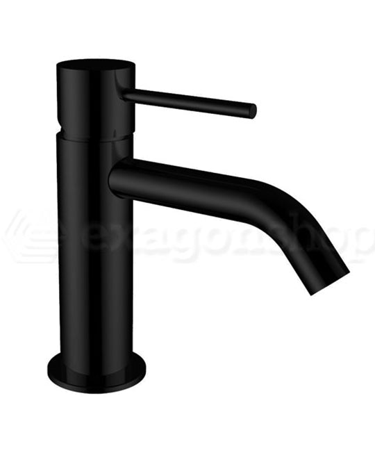 Miscelatore monocomando lavabo con scarico click clack nero opaco JABIL 25