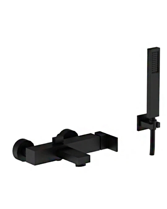 Miscelatore vasca monocomando con doccetta nero opaco PILLAR 9k150