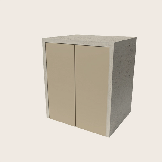 Mobile 79x65 porta lavatrice asciugatrice pietra con ante tortora opaco