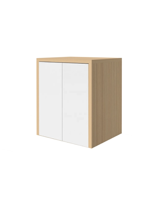 Mobile 79x65 porta lavatrice asciugatrice rovere con ante bianco opaco Ada