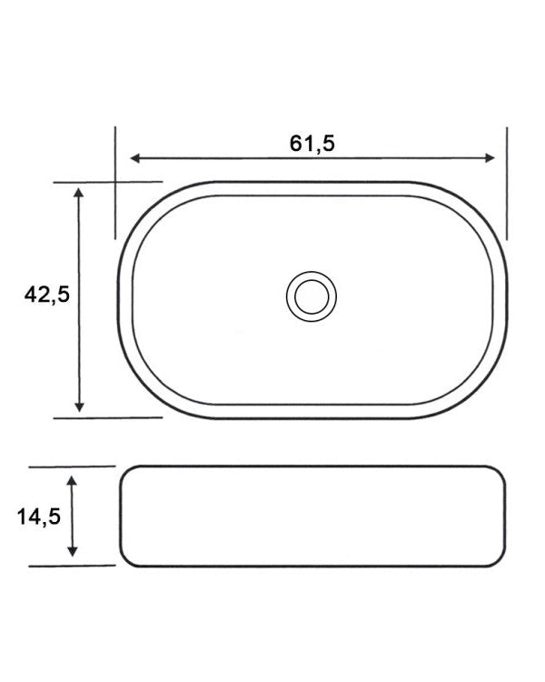 Mobile Bagno 120x50 rovere con mensola lavabo in ceramica e con lavabo e rubinetteria, vista frontale su sfondo neutro...
