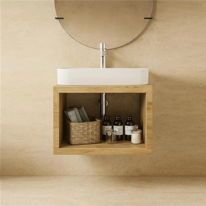Mobile bagno Rovere Farnia 60x50 Thema con Lavabo rettangolare in ceramica