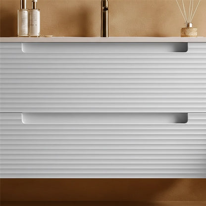 Mobile bagno bianco opaco 80x45 Mango lavabo in ceramica lucida