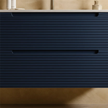 Mobile bagno blu notte 80x45 Mango lavabo in ceramica lucida