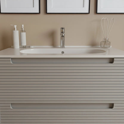 Mobile bagno clear grey 100x45 Mango lavabo in ceramica lucida