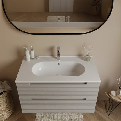 Mobile bagno clear grey 100x45 Mango lavabo in ceramica lucida