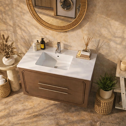 Mobile bagno creta opaco 80x46 Vienna lavabo in ceramica lucido