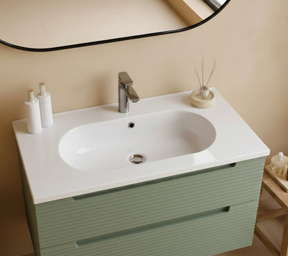Mobile bagno muschio 100x45 Mango lavabo in ceramica lucida
