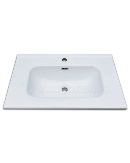 Mobile bagno grigio caldo 90x45 Pesaro lavabo in ceramica lucido