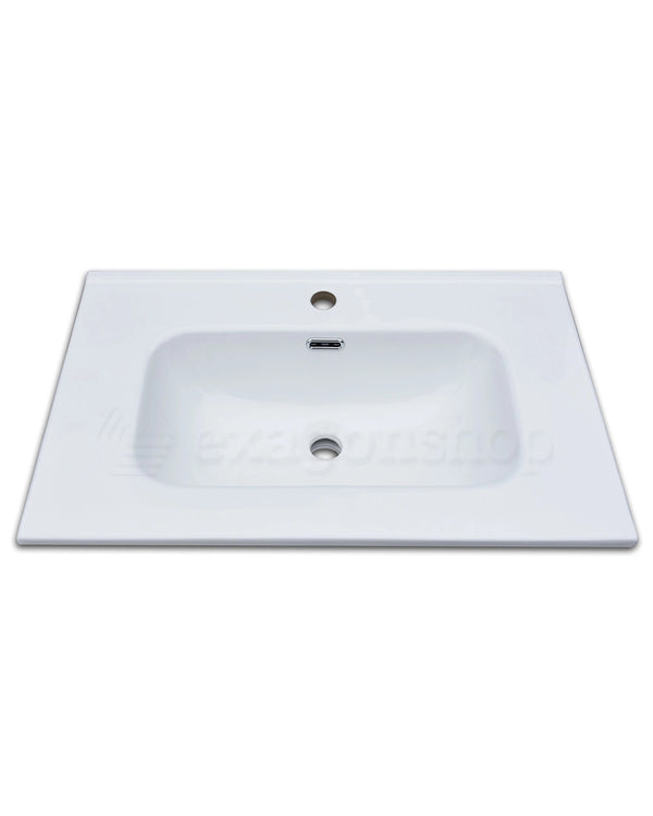 Mobile bagno grigio caldo 90x45 Pesaro lavabo in ceramica lucido