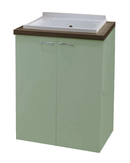 Mobile lavatoio 71x65 Ada caffe con ante salvia opaco