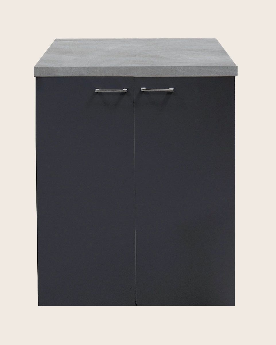 Mobile multiuso 71x65 Ada lavanderia grigio opaco top grigio spatolato – vista 3