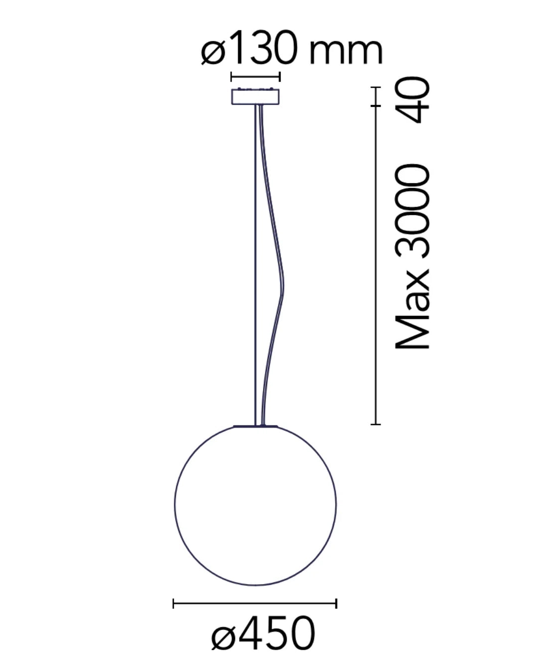 Flos My Sphere Lampada sfera a sospensione 45 cm dimmerabile bianco F1920009